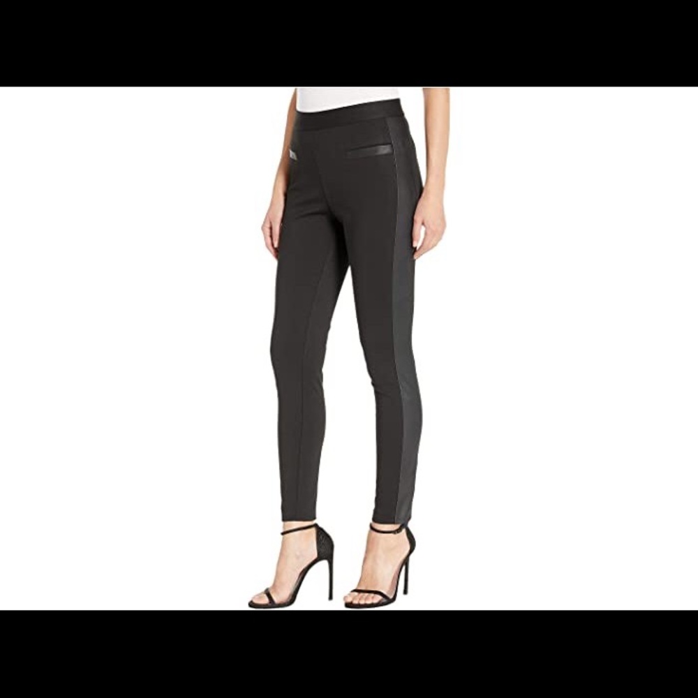 BCBGeneration Faux Leather Tuxedo Leggings